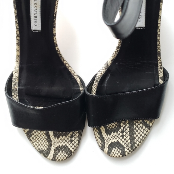 DVF | Strappy Heels Snakeskin Leather Heels - Picture 6 of 13